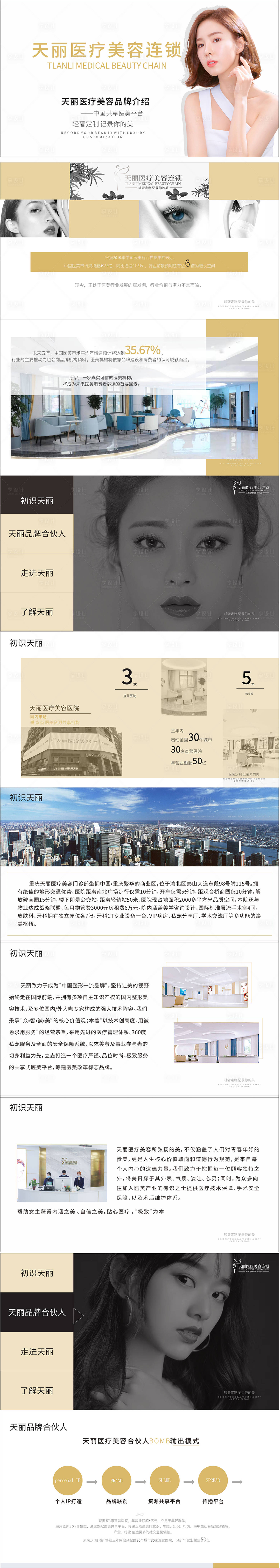 源文件下載【享設計】搜索編號：43010004909493392【醫美企業文化品牌介紹PPT】