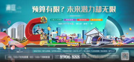 源文件下载【LOFT公寓综合配套潜力吸金投资海报】编号：54140004630444890