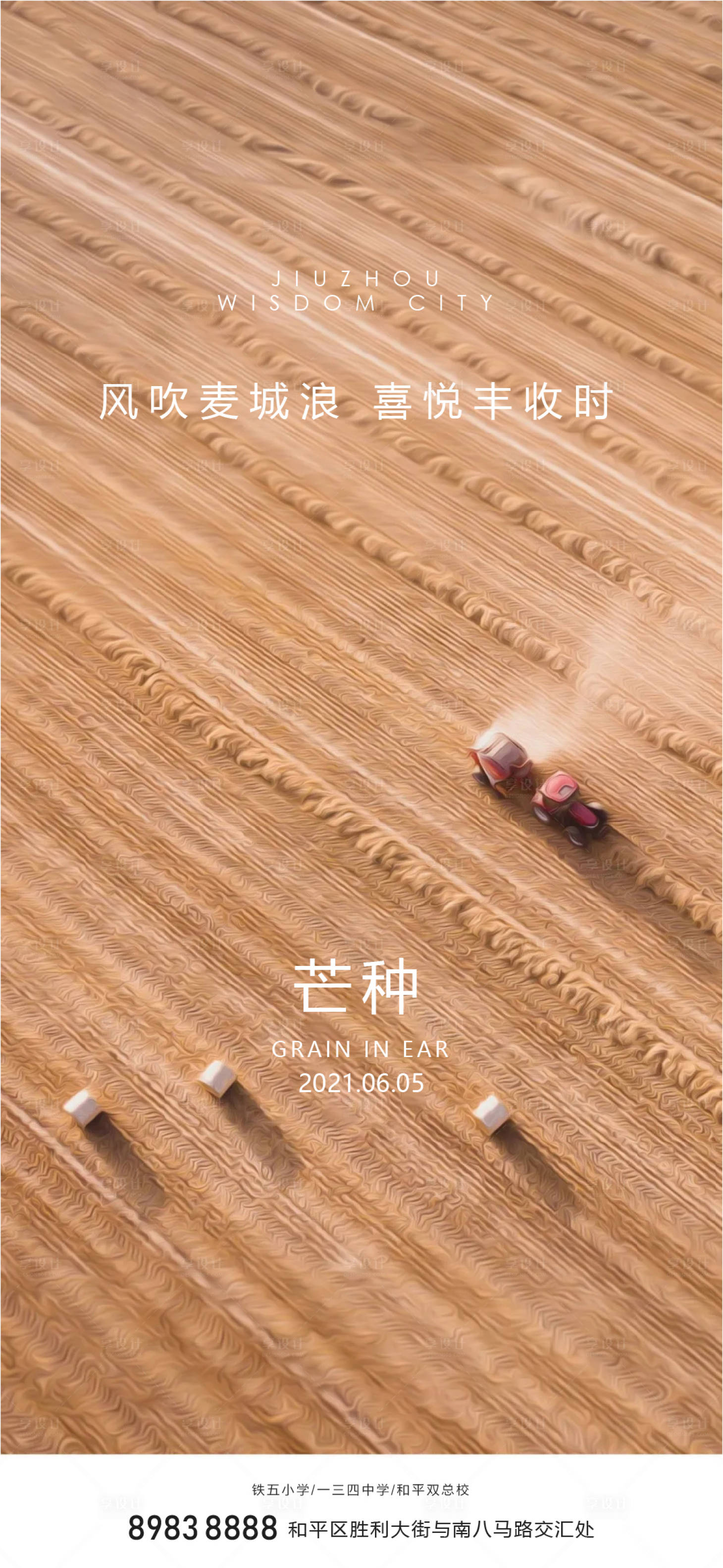 源文件下载【地产芒种节气海报】编号：92280004683934879