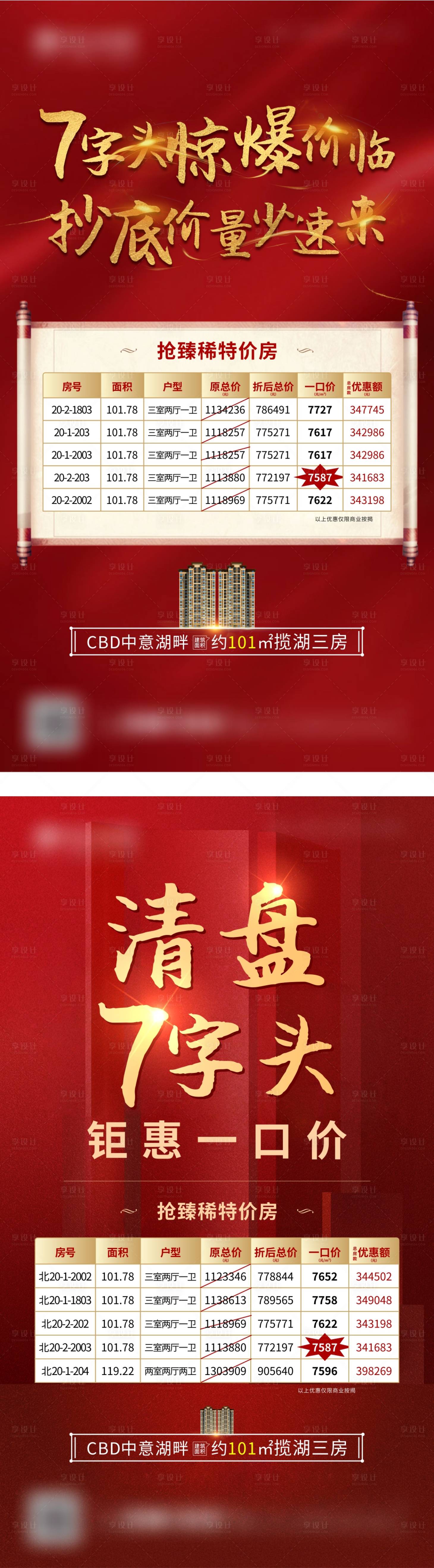 源文件下载【地产红色热销特价房海报】编号：76350004688551062