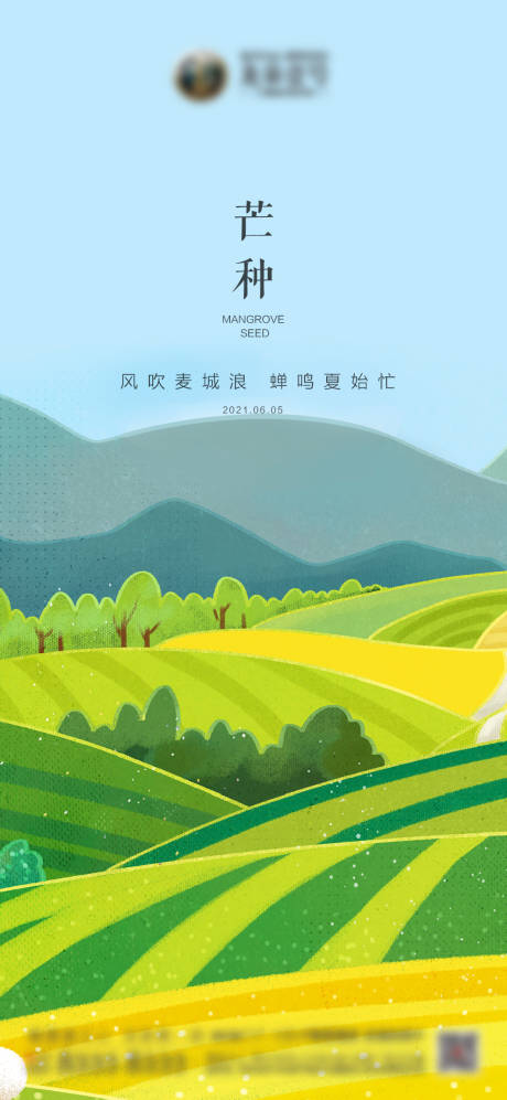 源文件下载【地产芒种海报】编号：77390004870973296