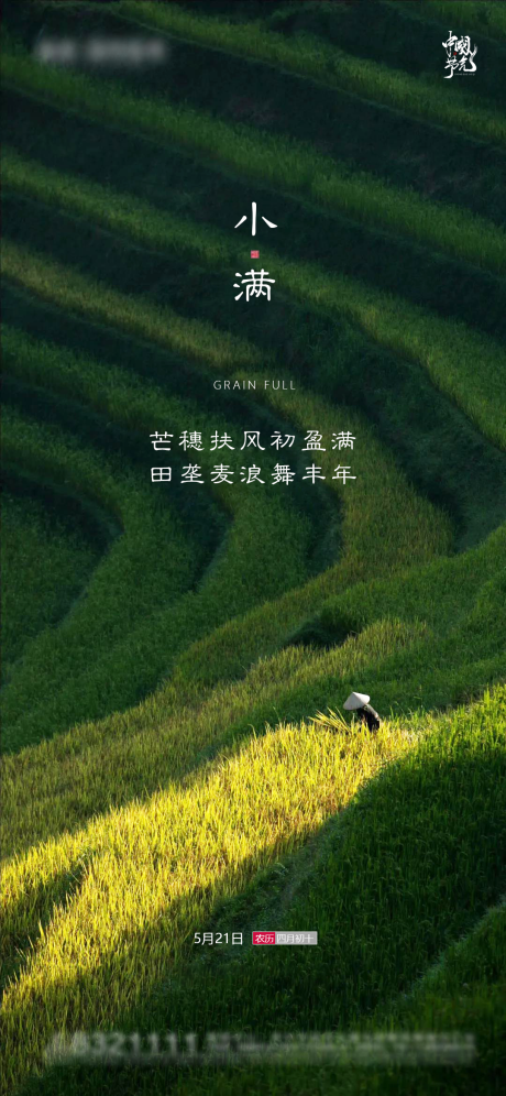 源文件下載【享設計】搜索編號：28420004666166461【小滿節氣海報】