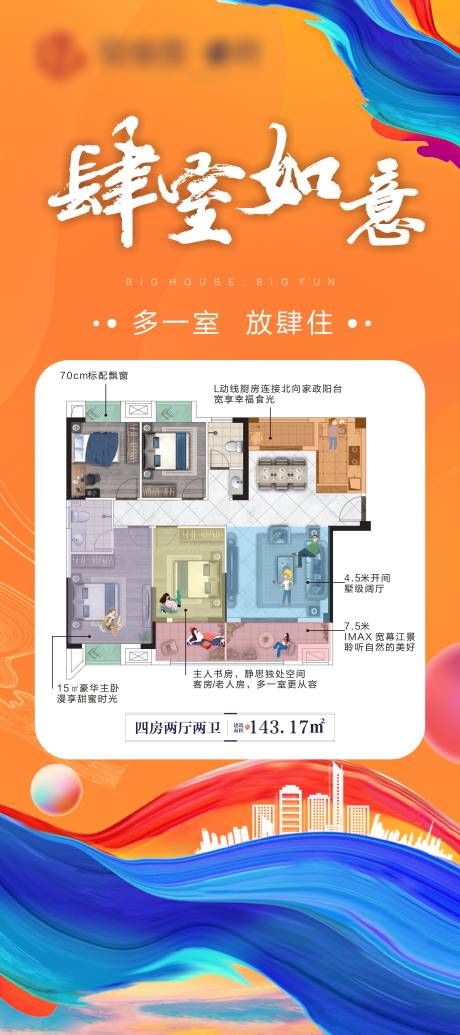 源文件下载【享设计】搜索编号：51610004843442484【房地产户型配套展架海报价值点】