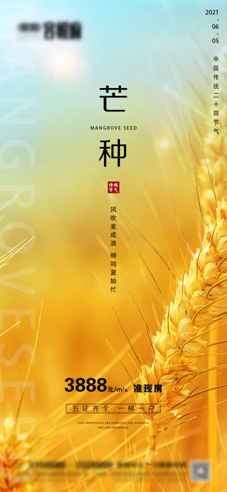 源文件下載【享設計】搜索編號：52950004916884935【地產芒種微信海報】