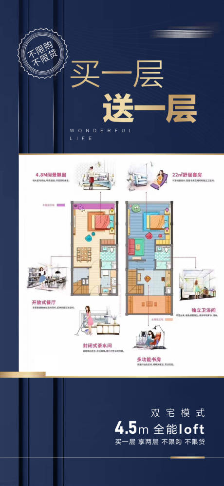 源文件下载【公寓商铺价值点系列海报】编号：74450004723928795