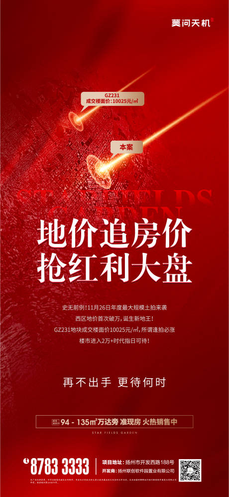 源文件下载【房地产土拍红金海报】编号：21520004718033714
