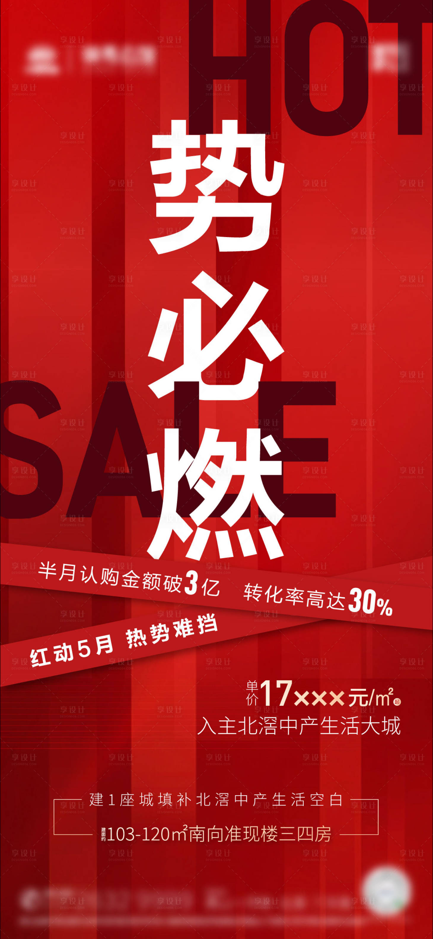 源文件下载【享设计】搜索编号：82180004707327341【地产热销红稿加推海报】