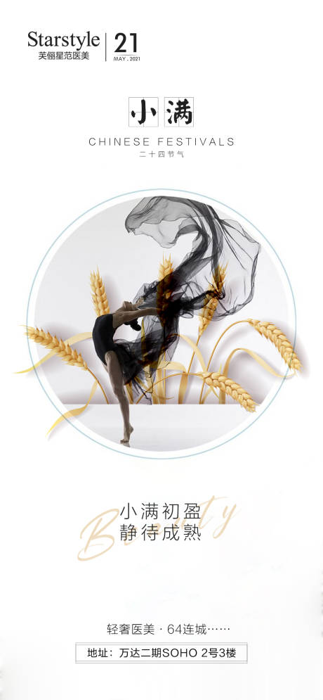 源文件下载【医美整形小满海报】编号：36140004641483327