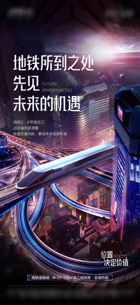 源文件下载【享设计】搜索编号：17350004629516578【地产地铁海报】