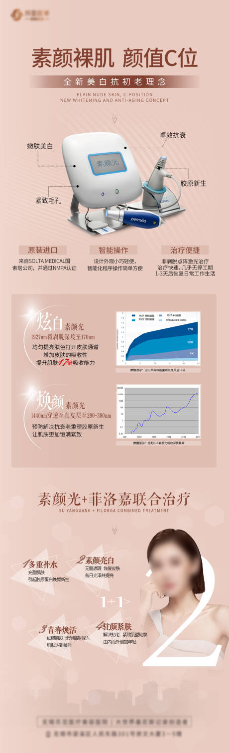 源文件下载【素颜光医美促销宣传海报】编号：15490004759869507