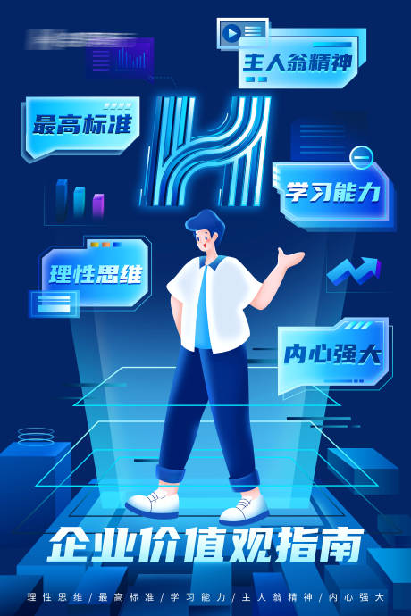 源文件下载【科技质感企业价值观海报】编号：16970004792357541