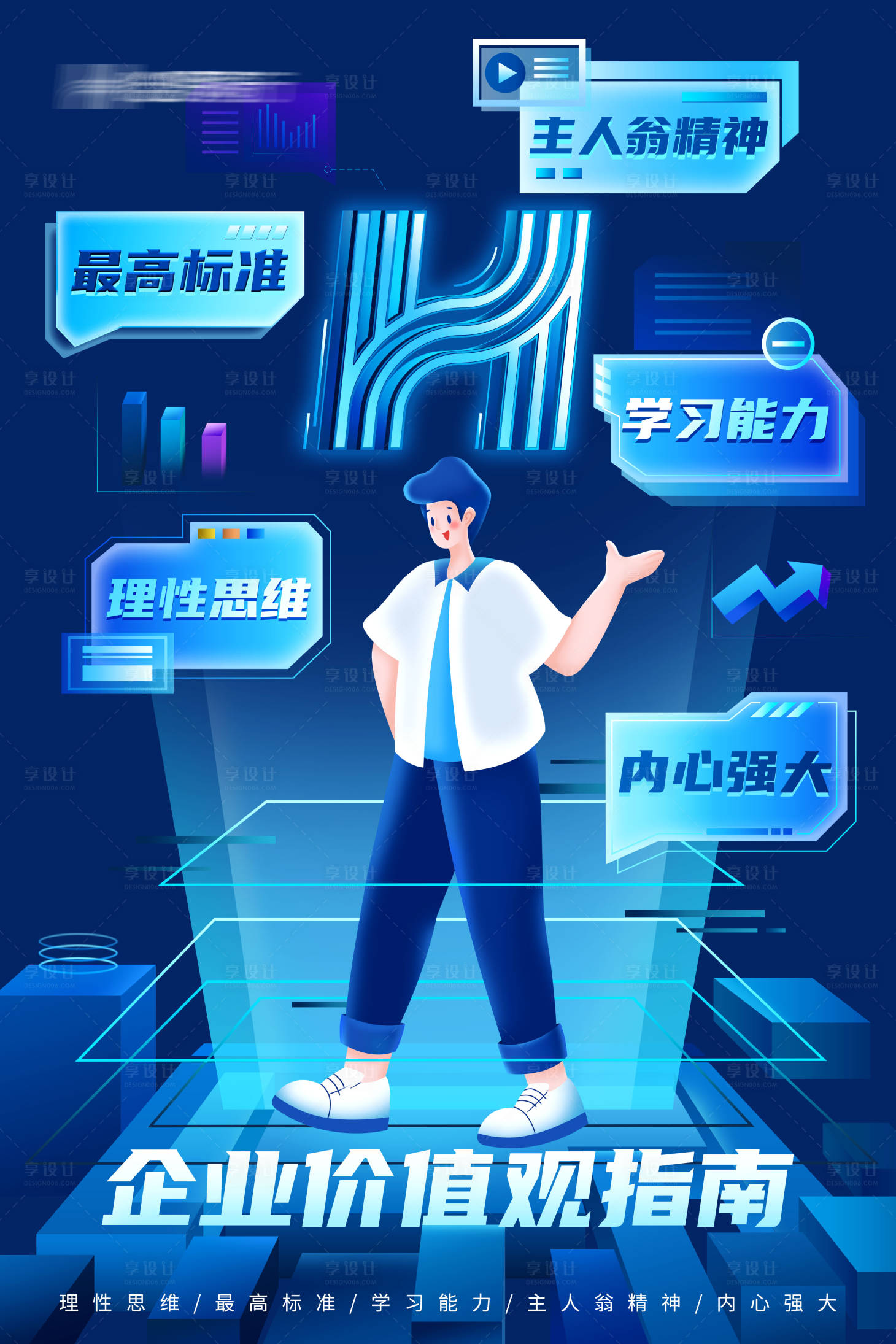 源文件下载【科技质感企业价值观海报】编号：16970004792357541