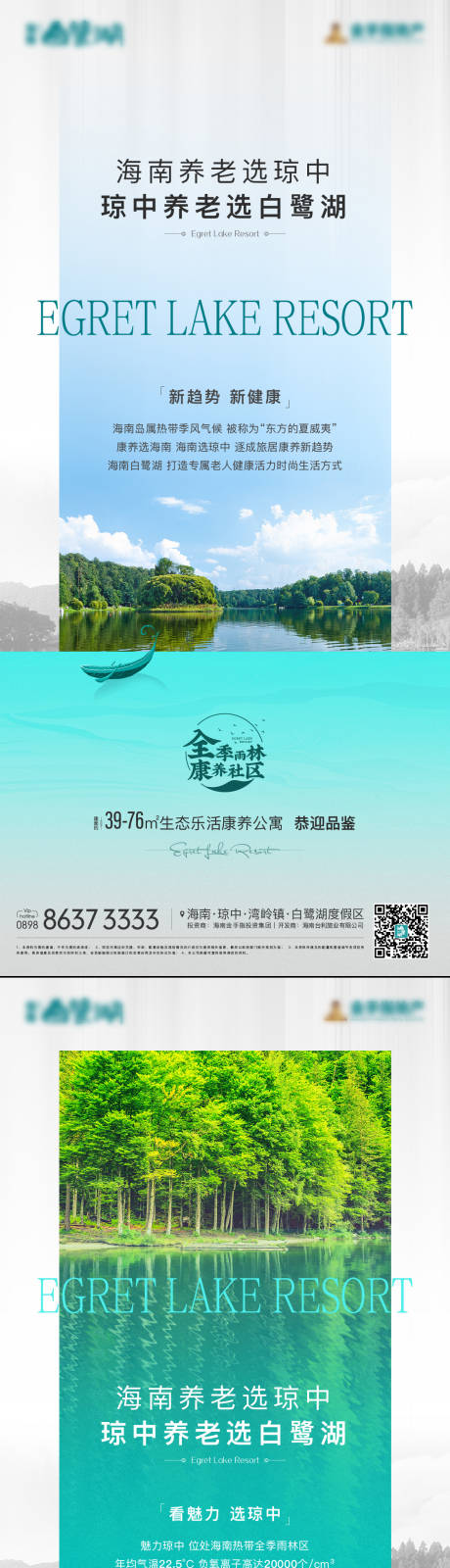 编号：20210520164416565【享设计】源文件下载-地产湖居养老价值点系列海报