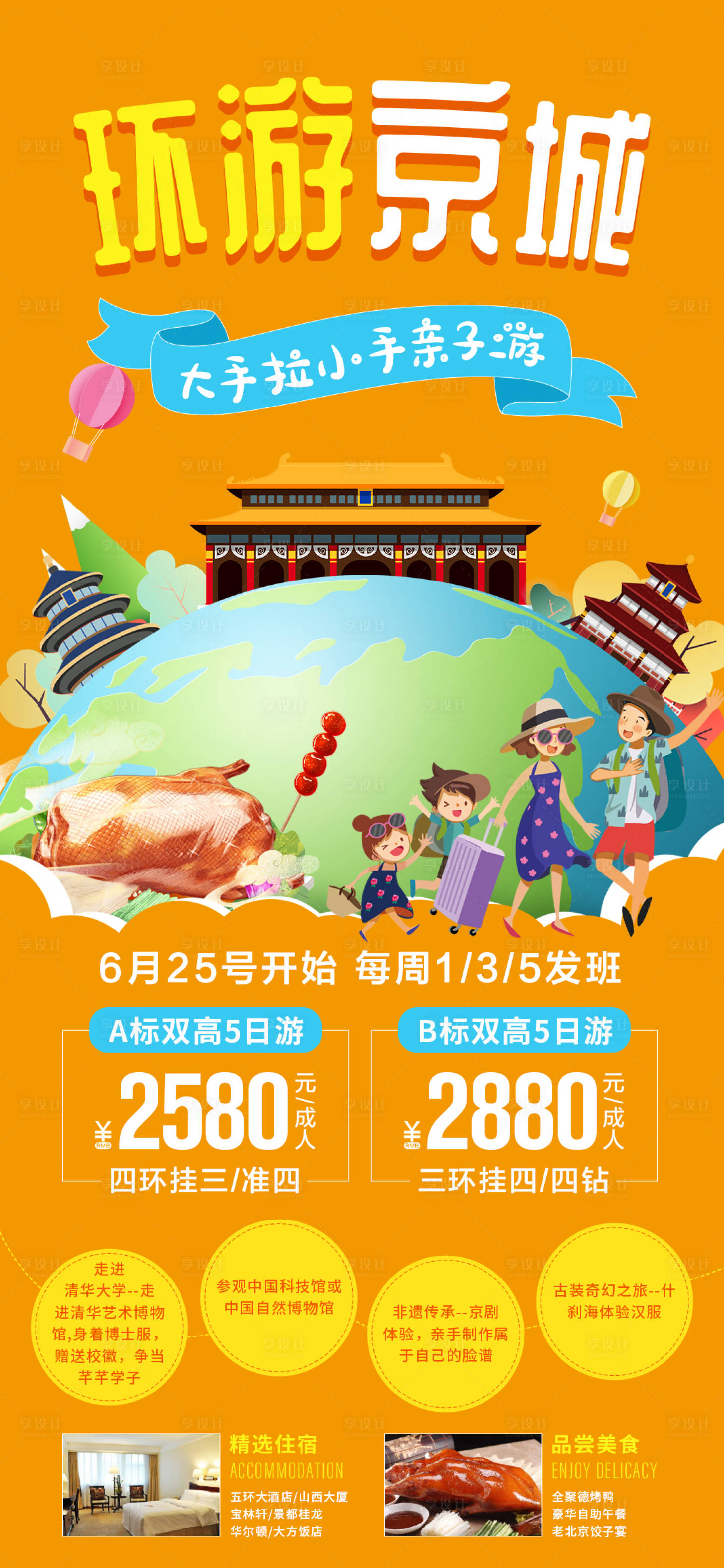 源文件下載【享設計】搜索編號：51660004905893474【北京旅游旅游海報京城故宮天壇】