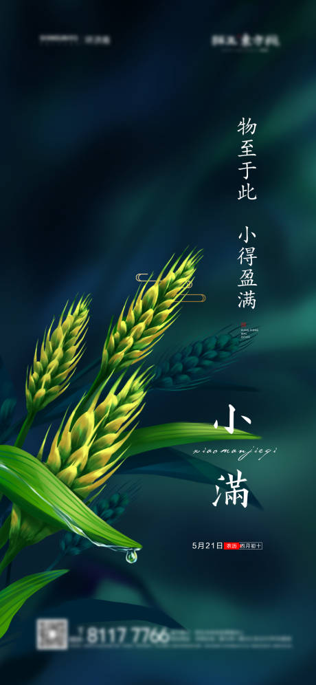 源文件下載【小滿節(jié)氣海報(bào)】編號(hào)：43710004698816297