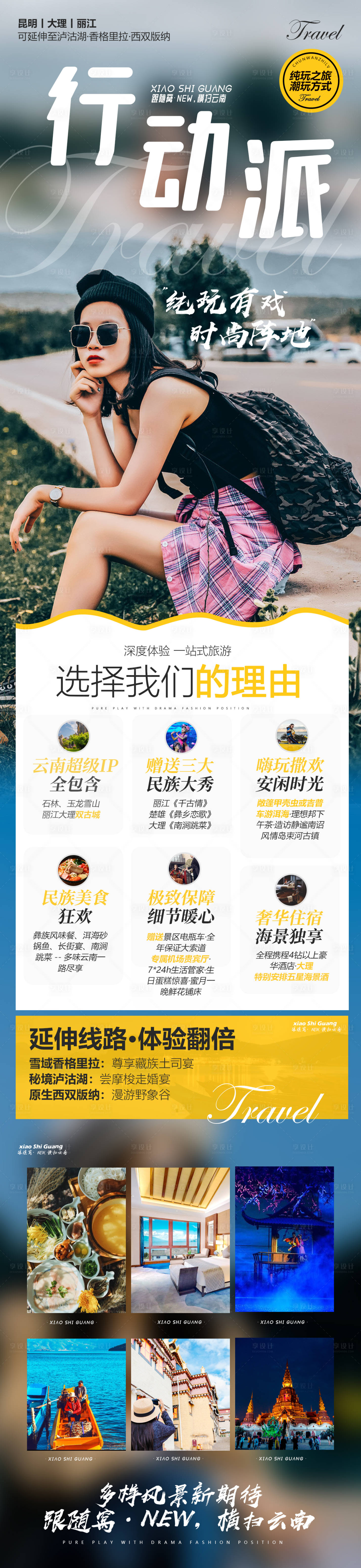 源文件下载【享设计】搜索编号：15970004566836601【行动派云南旅游长图】