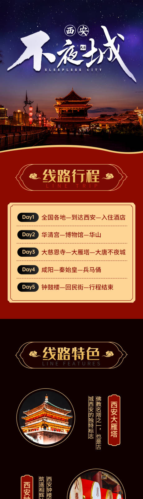 源文件下载【西安不夜城景点介绍长图 】编号：20210530142402910