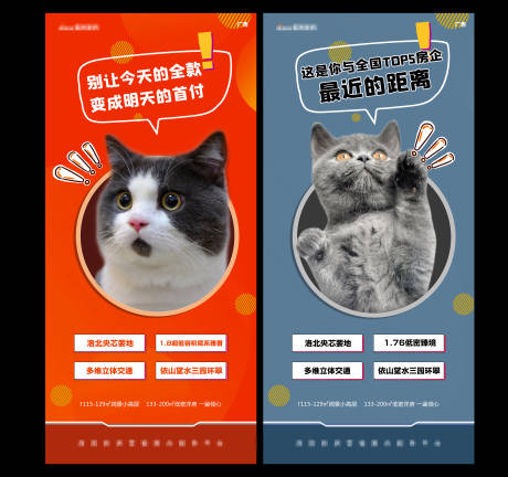 源文件下載【享設計】搜索編號：11980004713213123【橙色藍色貓咪 】