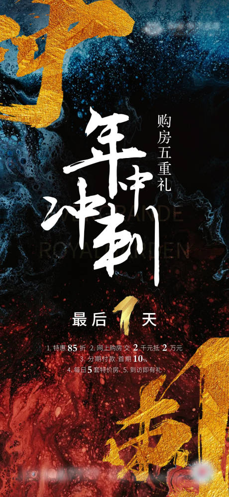 源文件下载【地产热销冲刺海报】编号：58030004892186835