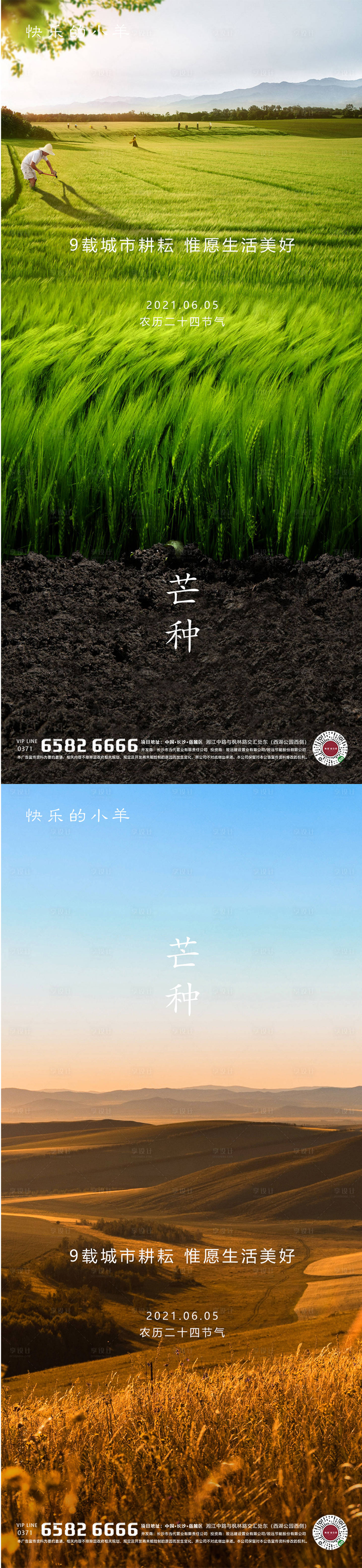 源文件下载【享设计】搜索编号：62110004536864023【芒种节气海报】