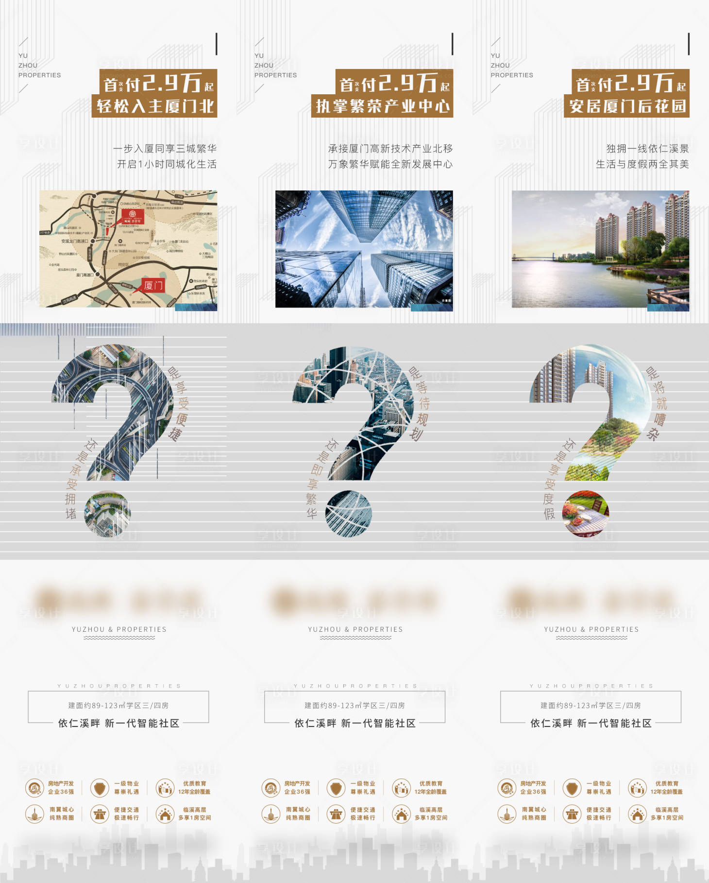 源文件下載【享設計】搜索編號：51160004587867185【地產價值點三宮格】