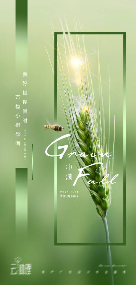 源文件下载【小满节气海报】编号：23230004713517714