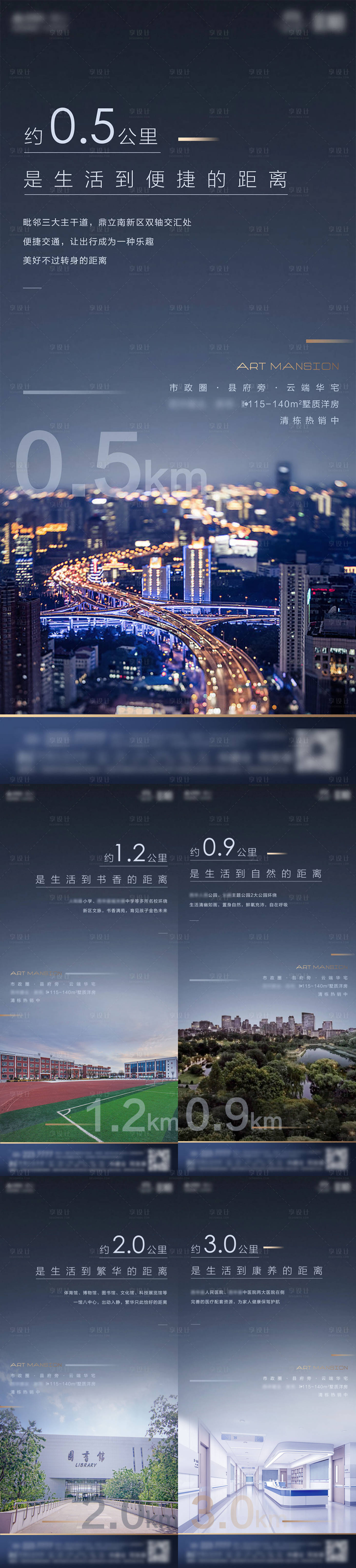 源文件下载【地产现代区位配套价值点单图】编号：41690004928717405