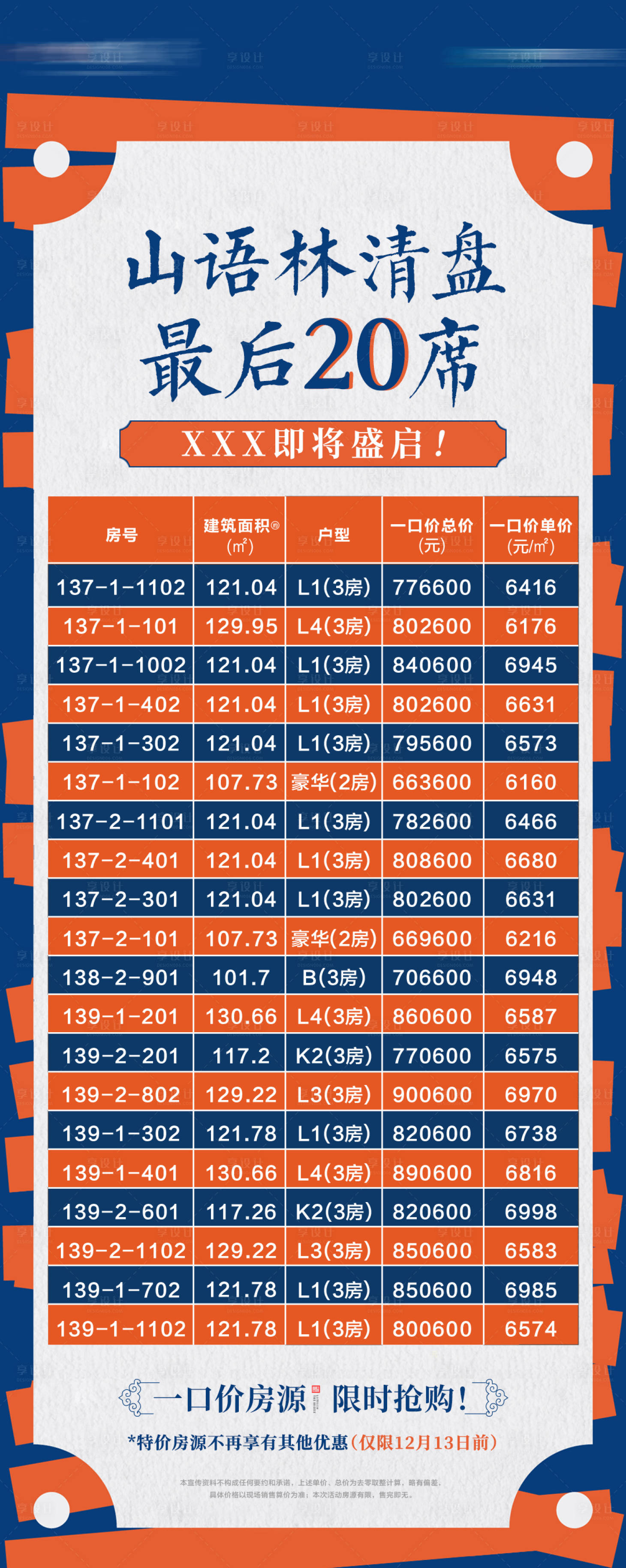 源文件下載【享設計】搜索編號：14970004753927683【特價房單圖】