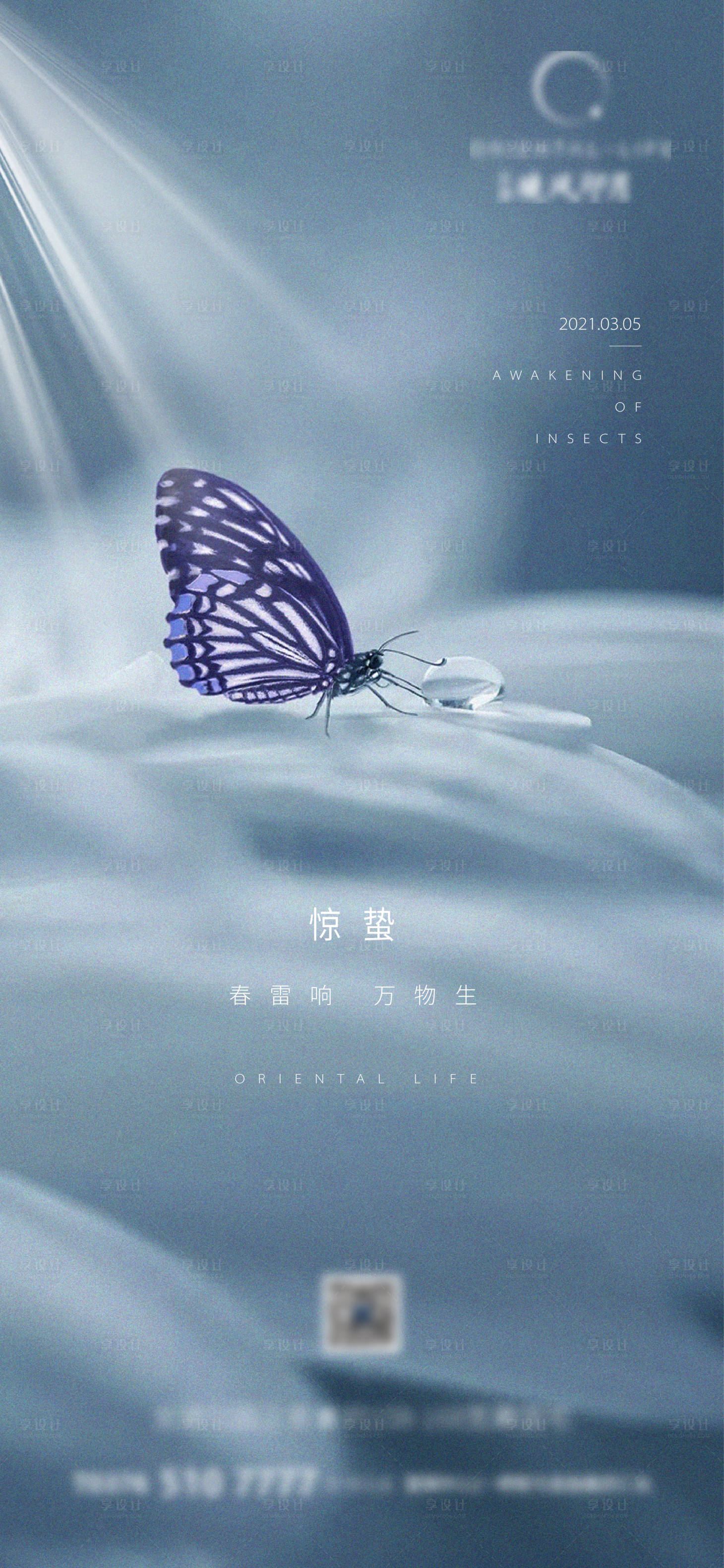 源文件下载【享设计】搜索编号：77730004904311465【惊蛰节气海报】