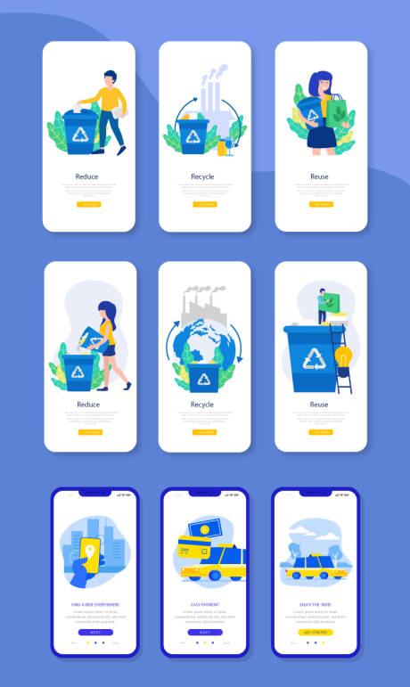 源文件下载【app闪屏矢量插画科技启动页空白页设】编号：20390004514297440
