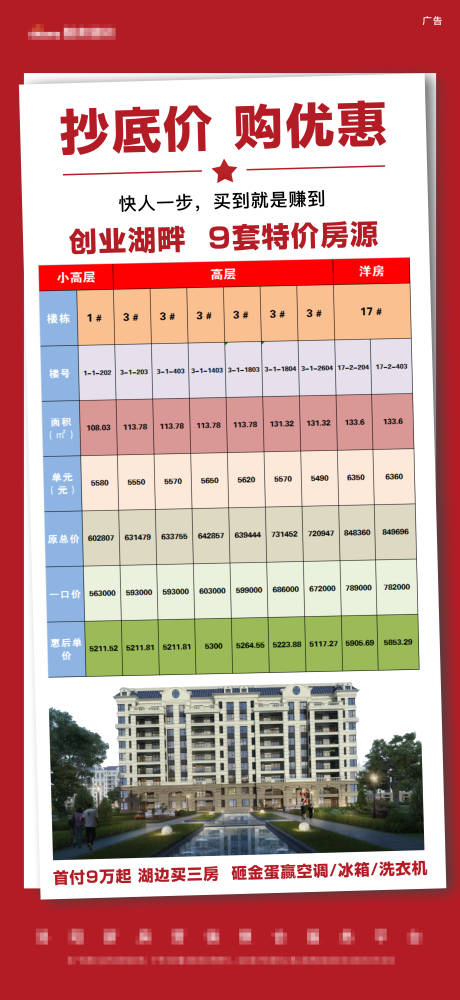 源文件下载【低价优惠特价房源户型宣传促销海报】编号：20210518160503289