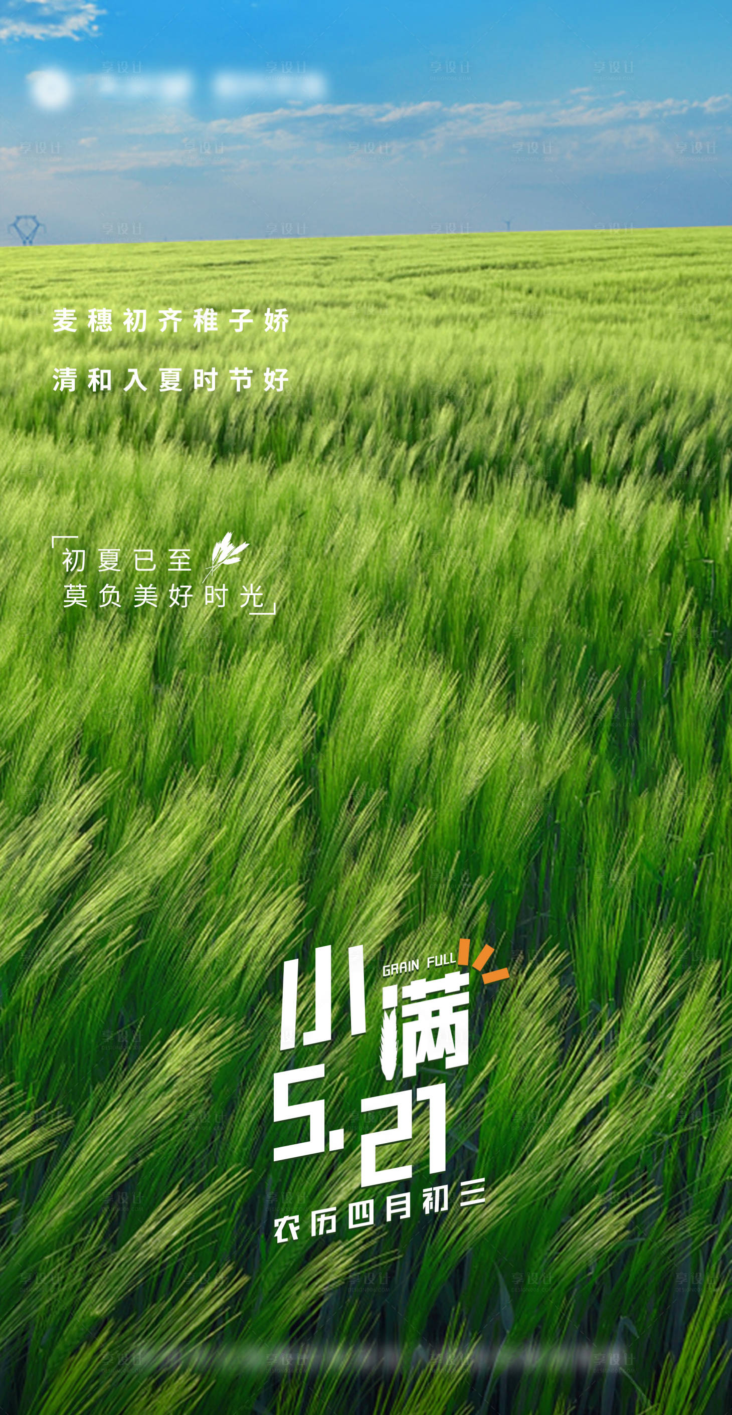 源文件下载【小满节气海报】编号：83140004681408865