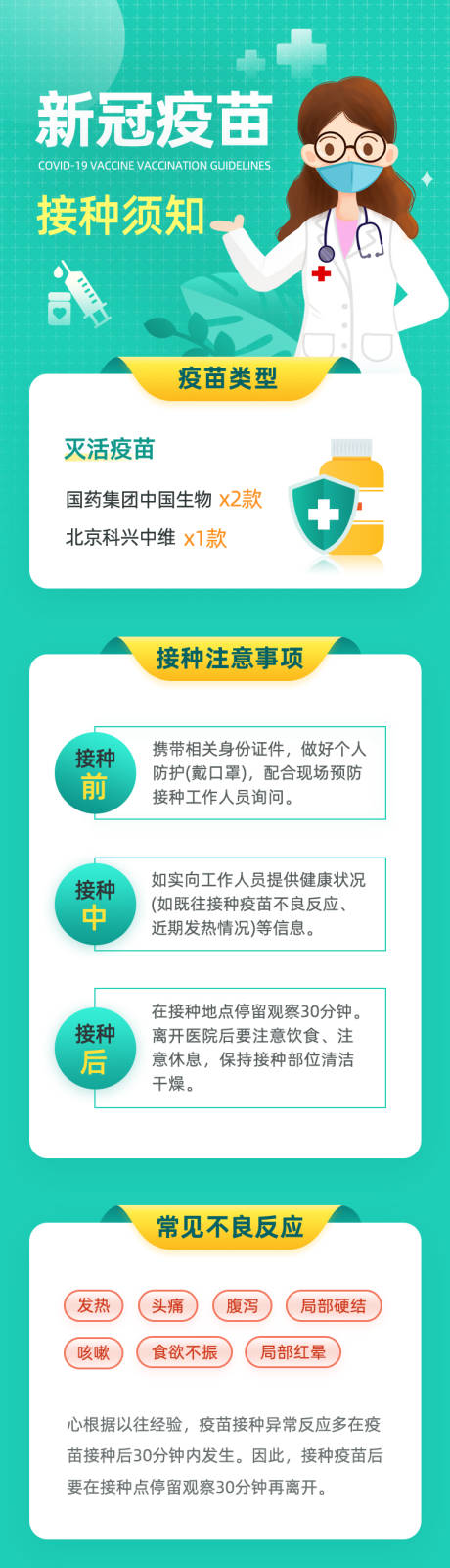 源文件下载【青色大气简约新冠疫苗接种须知】编号：20210503233136154