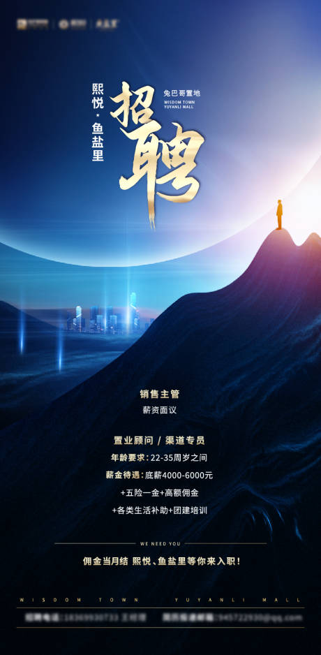 源文件下载【地产招聘海报】编号：40650004587896686