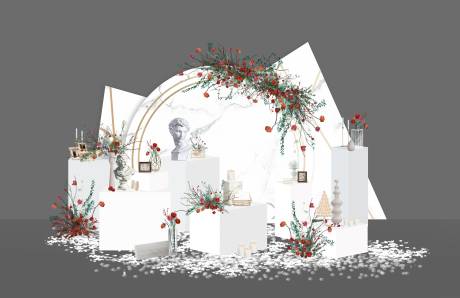 源文件下载【大理石纹白色艺术展示】编号：30680004784602283