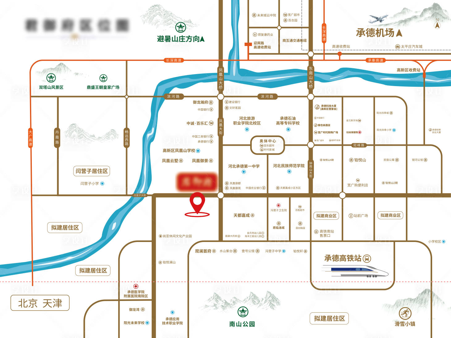源文件下载【享设计】搜索编号：54360004829587757【地产区位图  】