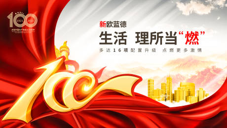 源文件下载【建党百年广告展板】编号：20520005295754755