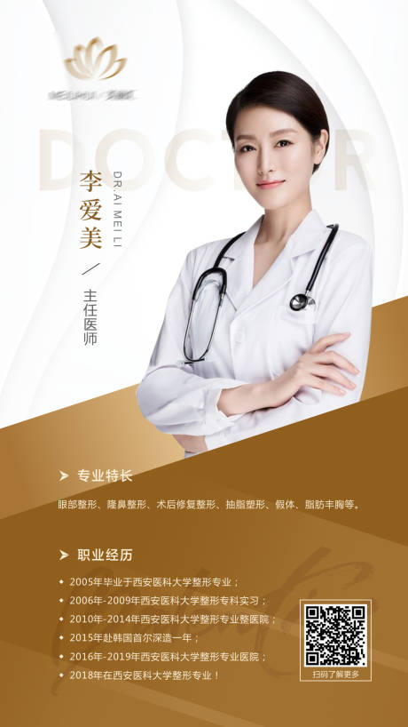 源文件下载【享设计】搜索编号：29150005208672123【医美专家介绍海报】