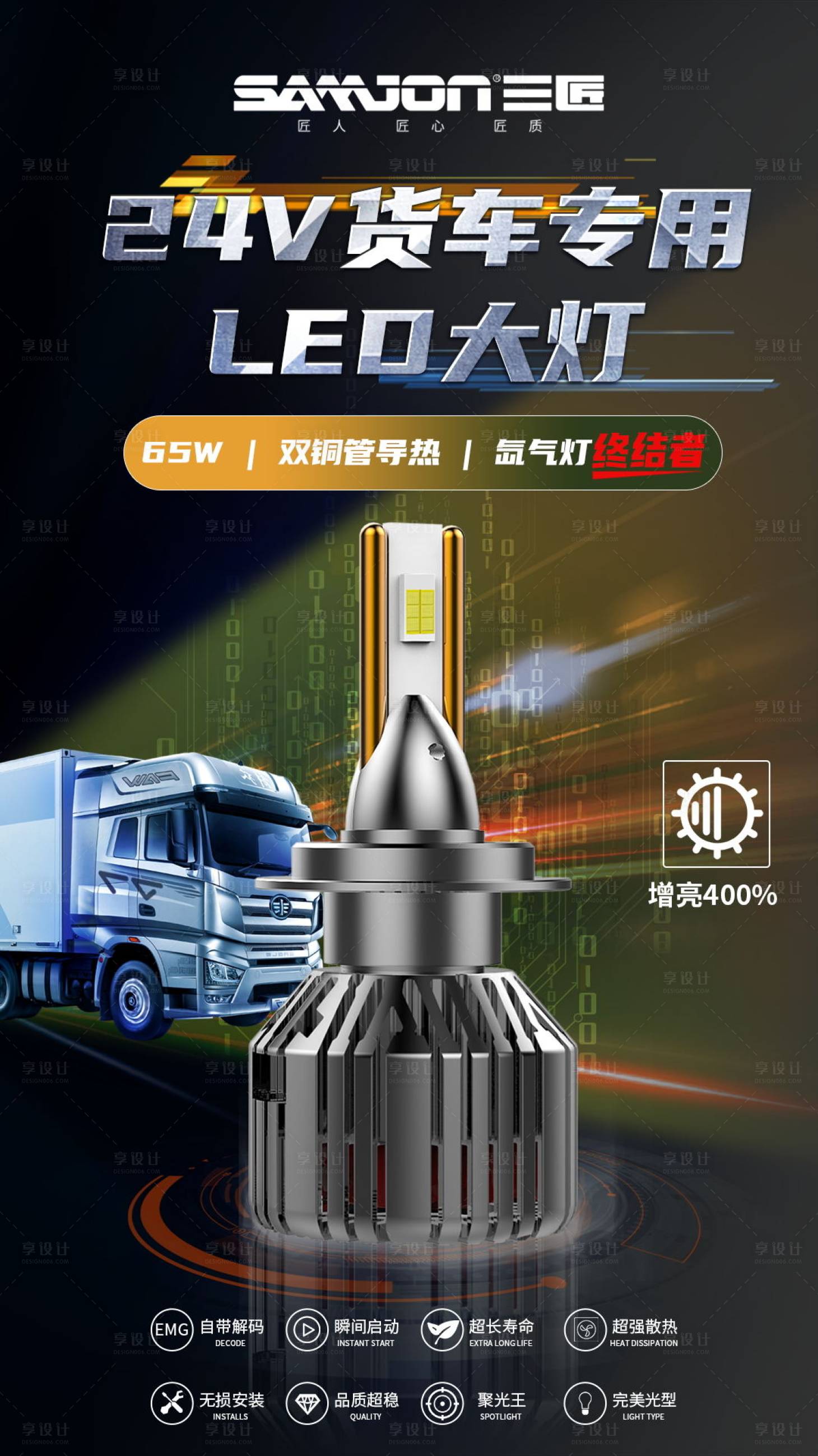 源文件下載【享設計】搜索編號：26520005329246224【汽車貨車車燈海報科技】