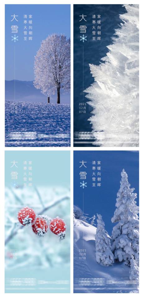 源文件下载【大雪节气地产海报】编号：82840005108411764