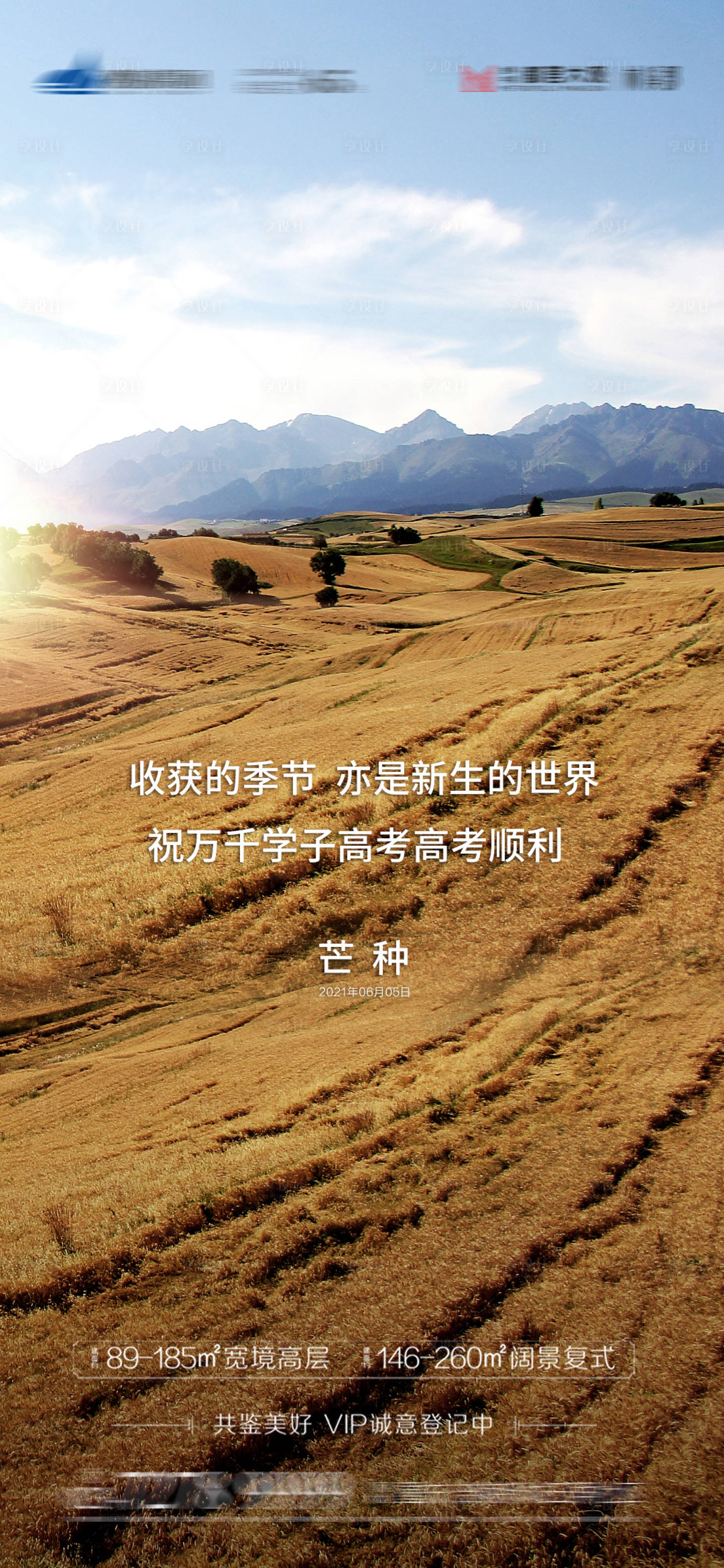 源文件下載【享設計】搜索編號：34250004988079039【芒種地產海報】