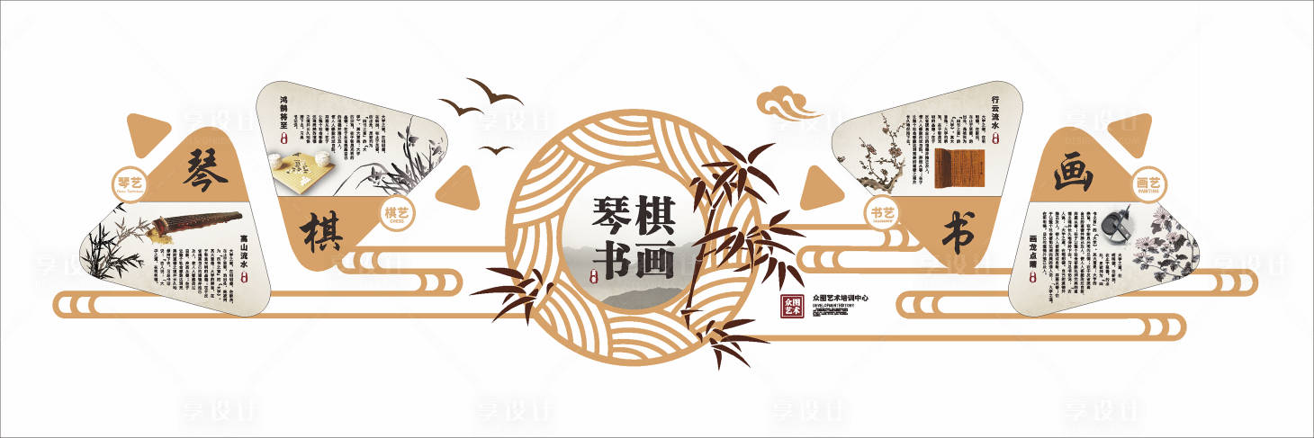 源文件下載【享設計】搜索編號：26160005107463672【中式校園文化墻】