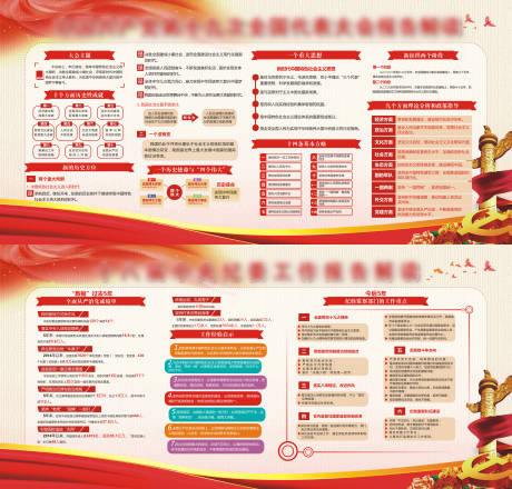 红色党建政策展板背景-源文件【享设计】