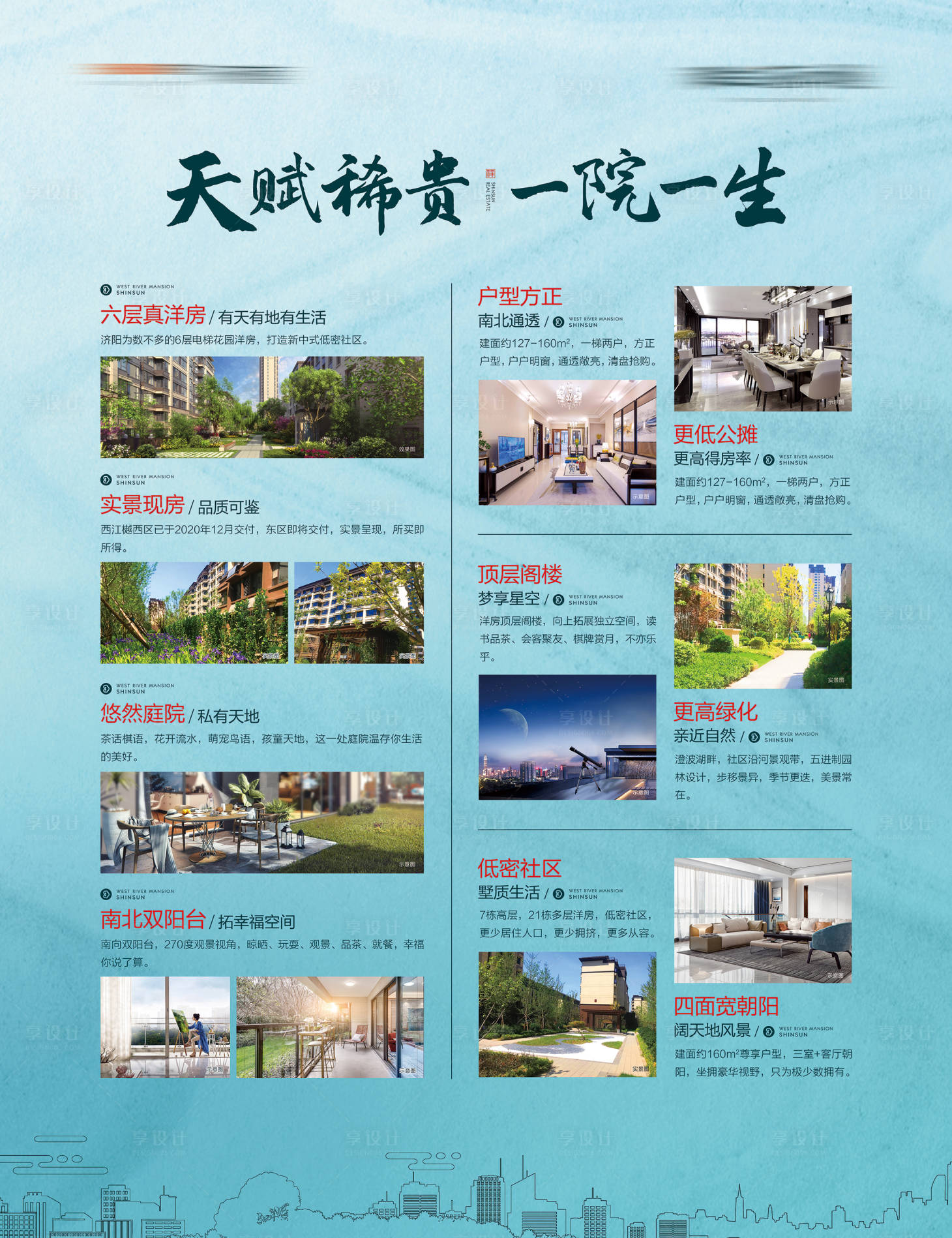 源文件下载【享设计】搜索编号：94320005186891086【地产洋房十大卖点宣传海报】
