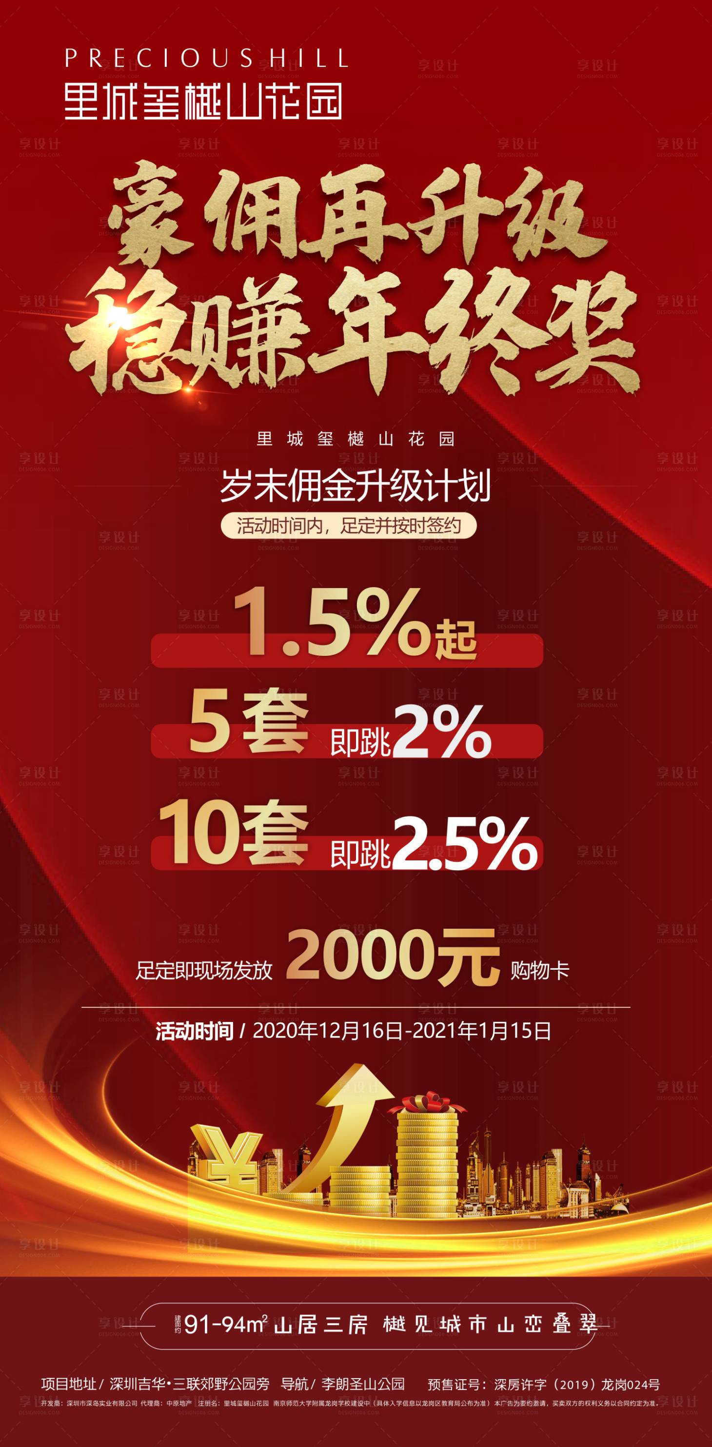 源文件下載【享設(shè)計】搜索編號：39690005251713778【房地產(chǎn)紅金豪傭海報】