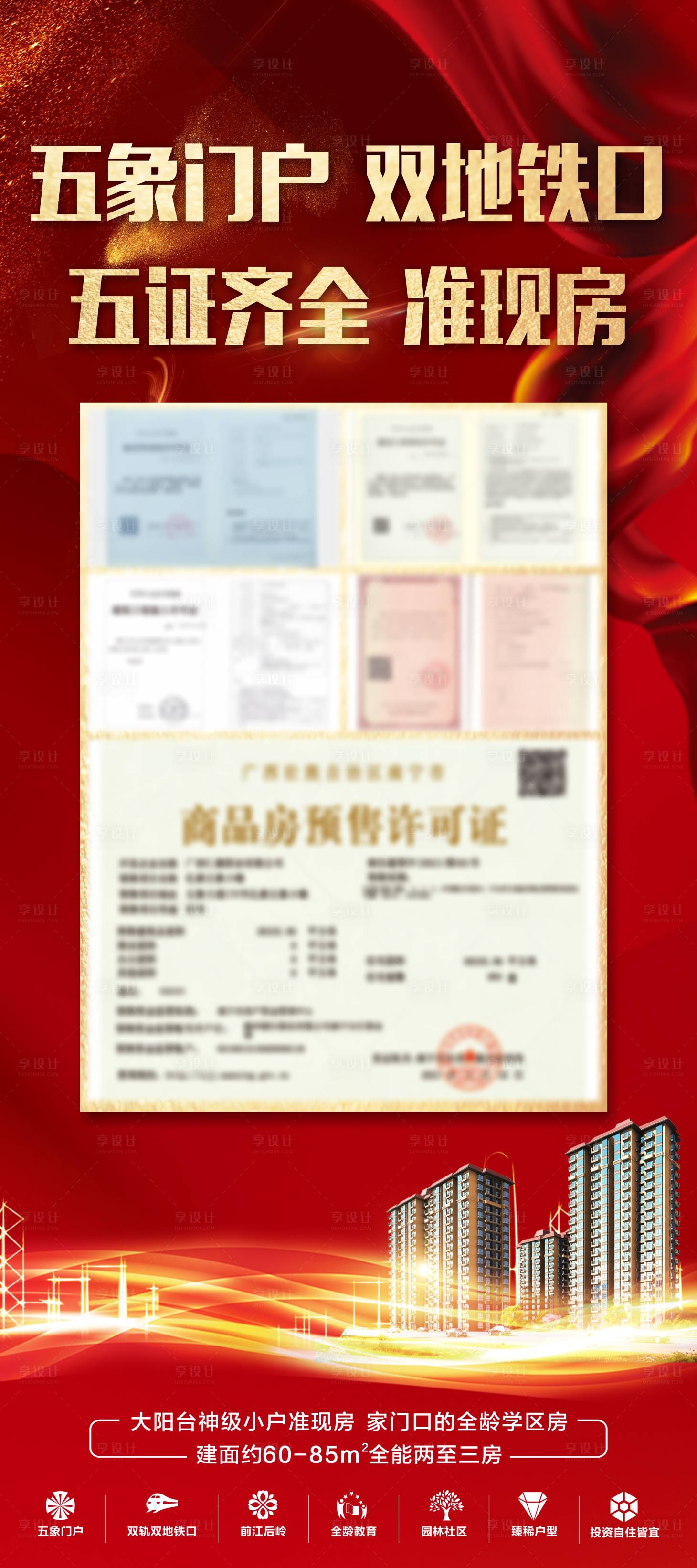 源文件下載【地產證件展架】編號：63850005336609407