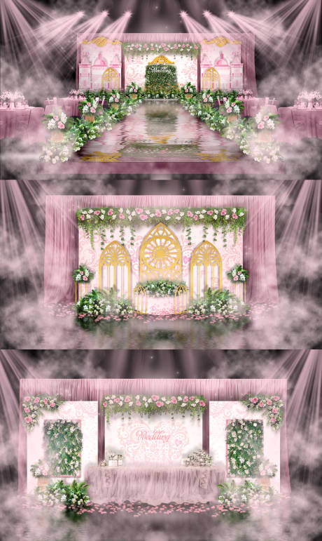 编号：20210624142357644【享设计】源文件下载-粉色森林婚礼效果图