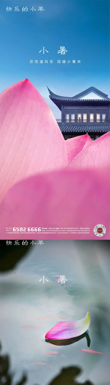 中式小暑节气海报-源文件【享设计】