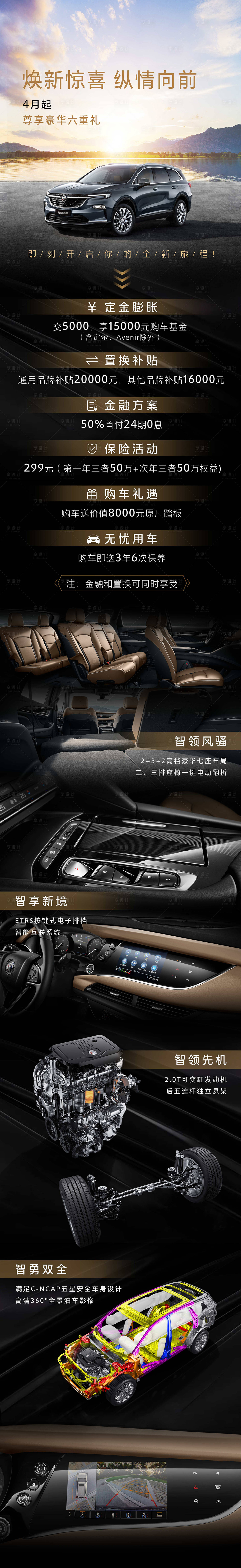 源文件下载【汽车高端黑金产品卖点长图】编号：89490005054801538