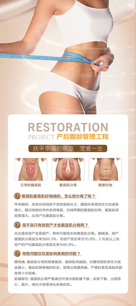 源文件下載【產后腹齡管理工程展架】編號：90190005001342441